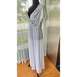Vintage 1980s nightgown, white A-line slip, Gafer Italy, NWOT